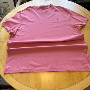 Polo Ralph Lauren Pink Classic Fit T-Shirt XXL Blue Pony Logo Short Sleeve Tee